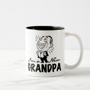 Lächelnde neue Großvater-T - Shirts und Geschenk Zweifarbige Tasse