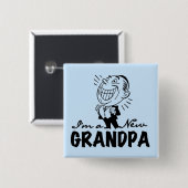 Lächelnde neue Großvater-T-Shirts und Geschenke Button (Vorne & Hinten)