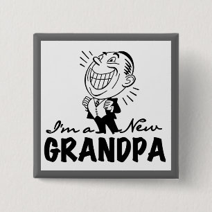 Lächelnde neue Großvater-T - Shirts und Geschenke Button