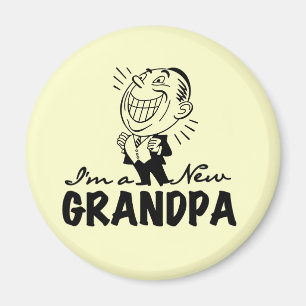 Lächelnde neue Großvater-T - Shirts und Geschenke Magnet