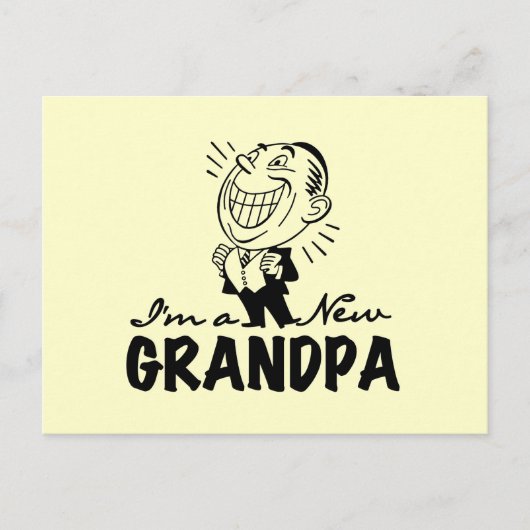 Lächelnde neue Großvater-T - Shirts und Geschenke Postkarte (Vorderseite)