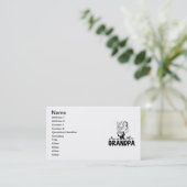 Lächelnde neue Großvater-T - Shirts und Geschenke Visitenkarte (Stehend Vorderseite)
