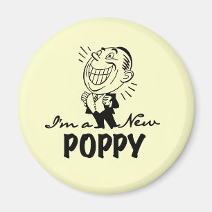 Lächelnde neue Mohnblüten und T - Shirt Magnet