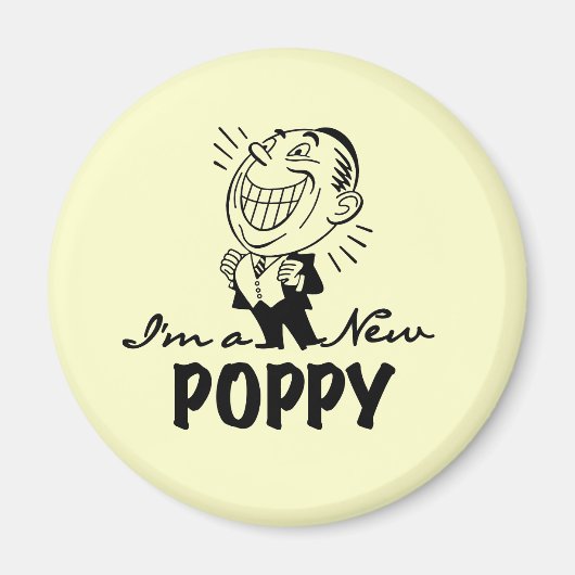 Lächelnde neue Mohnblüten und T - Shirt Magnet (Vorne)