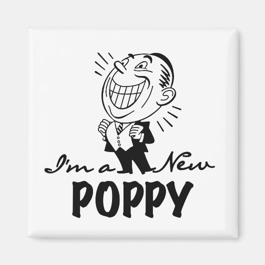 Lächelnde neue Mohnblüten und T - Shirt Magnet (Vorne)