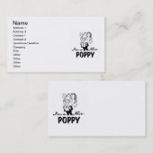 Lächelnde neue Mohnblüten und T - Shirt Visitenkarte (Vorne/Hinten)