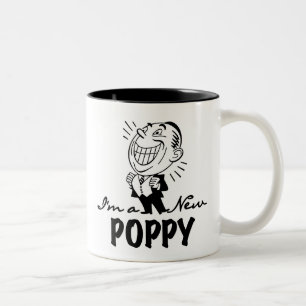 Lächelnde neue Mohnblüten und T - Shirt Zweifarbige Tasse