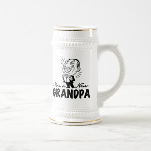 Lächelnde Neue Opa T-Shirts und Geschenke Bierglas