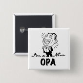 Lächelnde neue Opa T - Shirts und Geschenke Button (Vorne & Hinten)