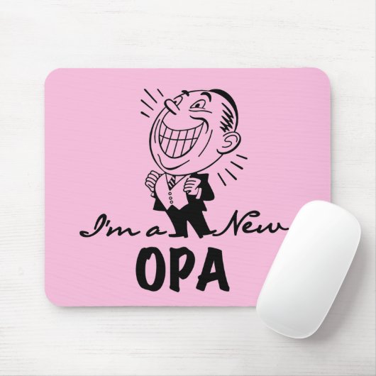 Lächelnde neue Opa T - Shirts und Geschenke Mousepad (Mit Mouse)