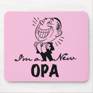 Lächelnde neue Opa T - Shirts und Geschenke Mousepad