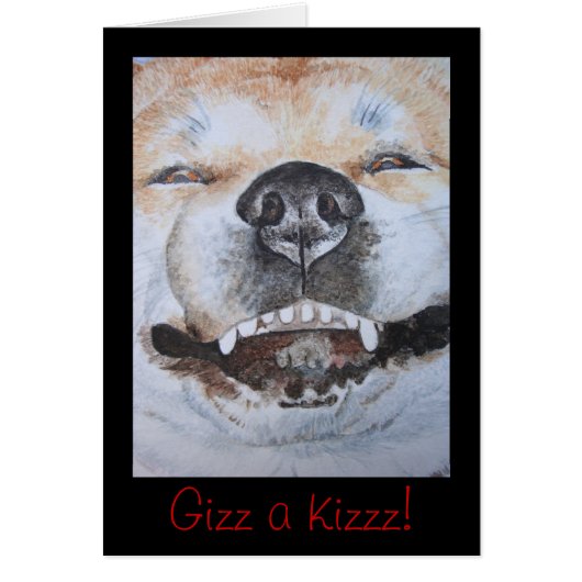 Lächelnde niedliche Akita (Vorne)