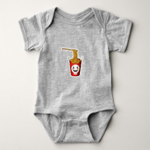 Lächelnde Nudeln Baby Strampler
