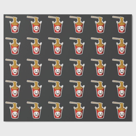 Lächelnde Nudeln Geschenkpapier (Flach)