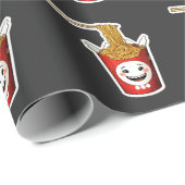 Lächelnde Nudeln Geschenkpapier (Rolleneckpunkt)