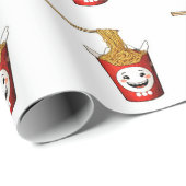 Lächelnde Nudeln Geschenkpapier (Rolleneckpunkt)