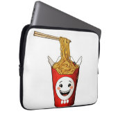 Lächelnde Nudeln Laptopschutzhülle (Vorne Rechts)