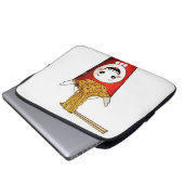 Lächelnde Nudeln Laptopschutzhülle (Vorne Knopf)