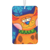 Lächelnde Orange Tabby Cat Autolufterfrischer (Rückseite)