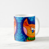 Lächelnde Orange Tabby Cat Kaffeetasse (VorderseiteRechts)
