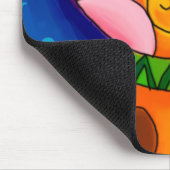 Lächelnde Orange Tabby Cat Mousepad (Ecke)