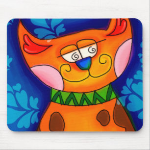 Lächelnde Orange Tabby Cat Mousepad