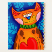 Lächelnde Orange Tabby Cat Planer (Rückseite)