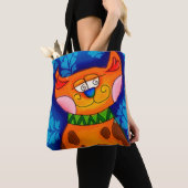 Lächelnde Orange Tabby Cat Tasche (Von Nahem)