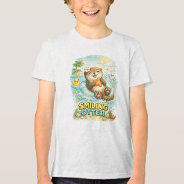 Lächelnde Otter Tri-Blend Shirt