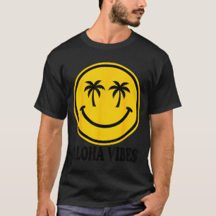 Lächelnde Palme Hawaii Strand Sommerurlaub T-Shirt