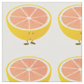 Lächelnde Pampelmuse Stoff (Nahaufnahme)