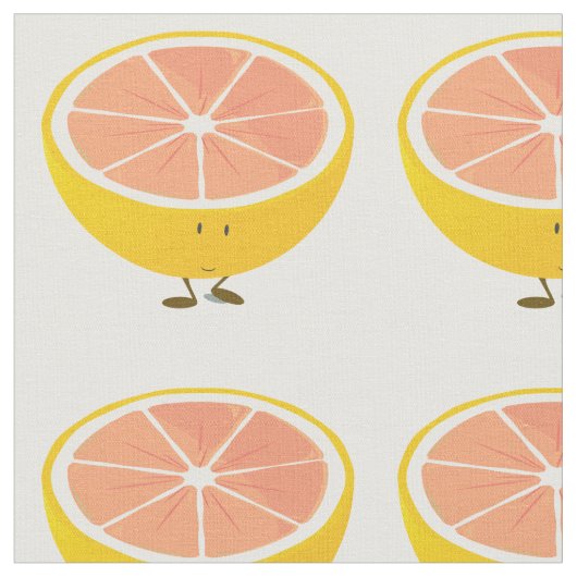 Lächelnde Pampelmuse Stoff (Nahaufnahme)