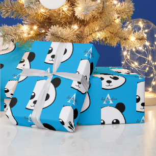 Lächelnde Panda-Gesicht-Geschenkpapier – Süßes Mon Geschenkpapier