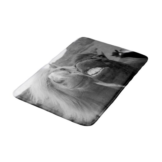 Lächelnde Pferde Getty Bild-| Badematte (Schrägansicht)