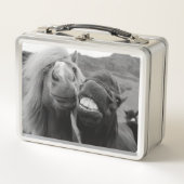 Lächelnde Pferde Getty Bild-| Metall Lunch Box (Vorderseite)