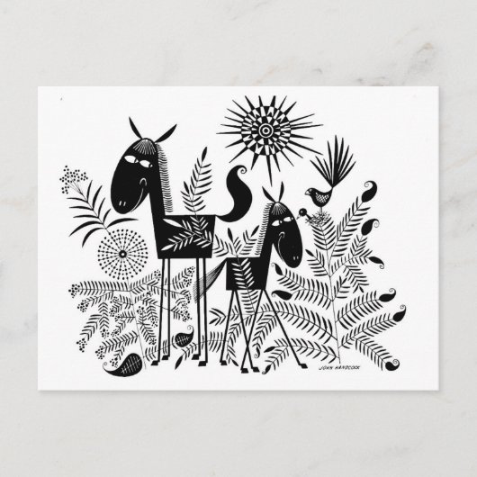 Lächelnde Pferde Postkarte (Vorderseite)