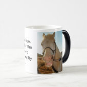 Lächelnde Pferdeverschwindende Kaffee-Tasse Verwandlungstasse (VorderseiteRechts)