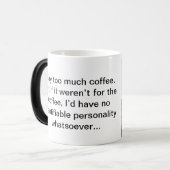 Lächelnde Pferdeverschwindende Kaffee-Tasse Verwandlungstasse (Vorderseite Links)