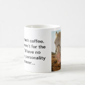 Lächelnde Pferdeverschwindende Kaffee-Tasse Verwandlungstasse (Mittel)