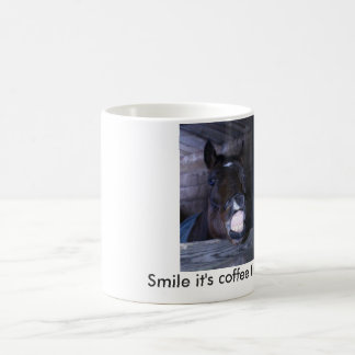 Lächelnde Pferdkaffee-Tasse Kaffeetasse
