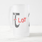 Lächelnde PI-LOT Mattierte Tasse aus Glas (Vorderseite Links)