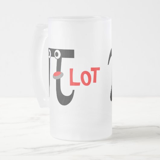 Lächelnde PI-LOT Mattierte Tasse aus Glas (Vorderseite Links)