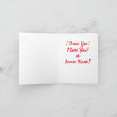 Lächelnde Pit Bull Liebe Herzerkrankung Dankeskarte (Innenseite)