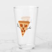 Lächelnde Pizza Glas (Rückseite)
