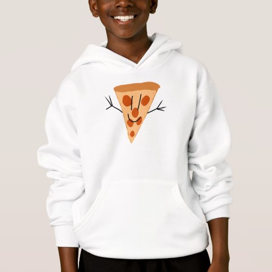 Lächelnde Pizza Hoodie (Vorderseite)