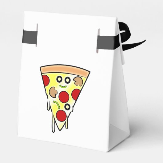 Lächelnde Pizza Slice Goody Box Geschenkschachtel (Rückseite)