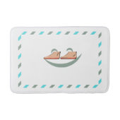 Lächelnde Plüsch Feet Bathmat mit dekorativem Fram Badematte (Vorderseite)