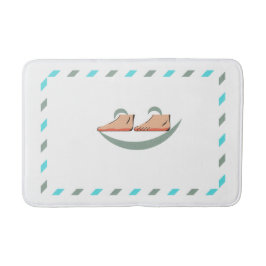 Lächelnde Plüsch Feet Bathmat mit dekorativem Fram Badematte