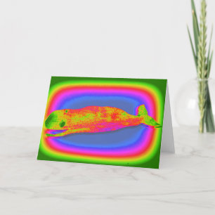 Lächelnde psychedelische Grußkarte Karte