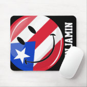 Lächelnde puerto-ricanische Flagge Mousepad (Mit Mouse)
